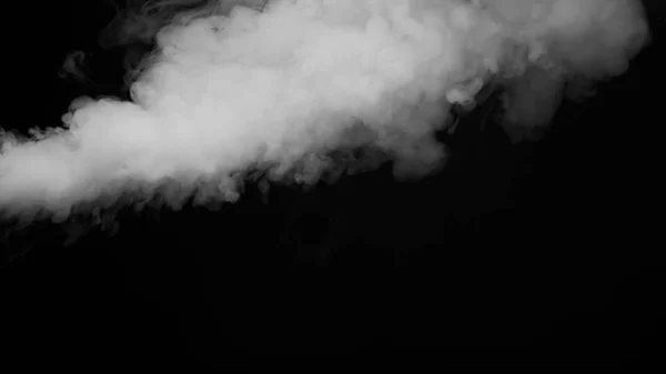 White Smoke on Black Background — Stock Photo, Image