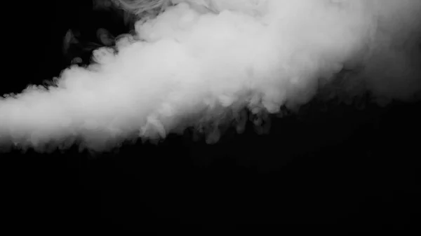 Fumée blanche sur fond noir — Photo