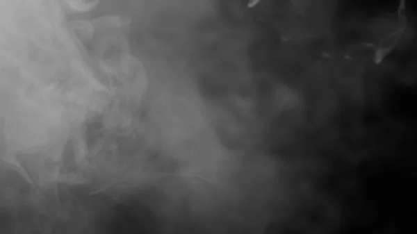 White Smoke on Black Background — Stock Photo, Image