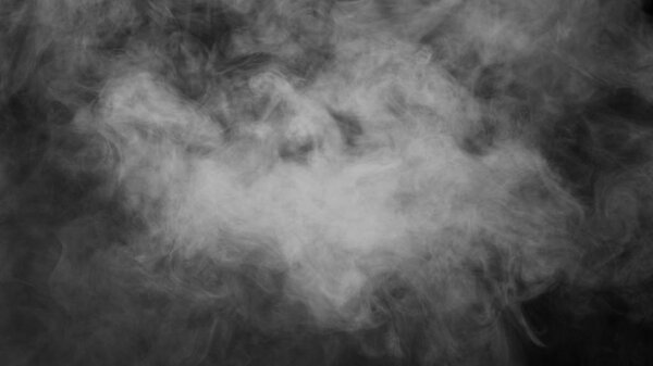 White Smoke on Black Background