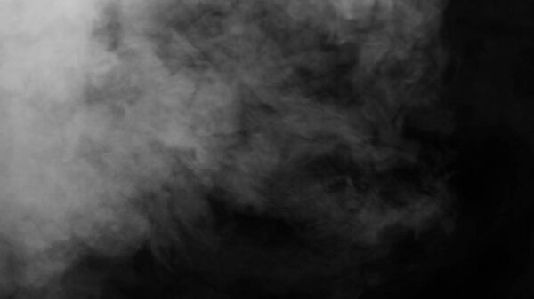 White Smoke on Black Background