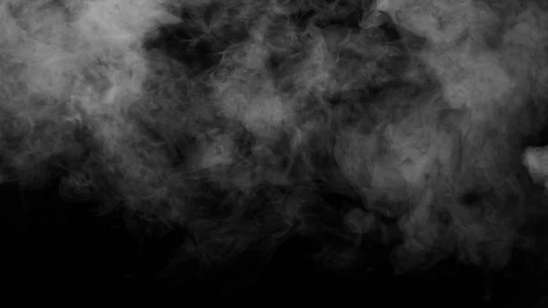 White Smoke on Black Background — Stock Photo, Image