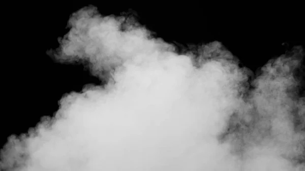 Humo blanco sobre fondo negro — Foto de Stock