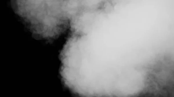 黑色背景上的白烟 — 图库照片