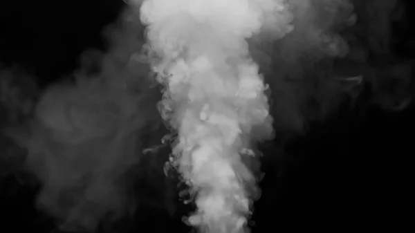 Weißer Rauch auf schwarzem Hintergrund — Stockfoto