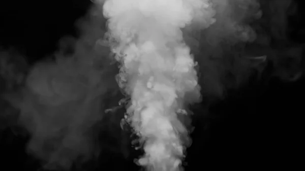 Humo blanco sobre fondo negro — Foto de Stock