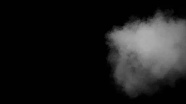 White Smoke on Black Background — Stock Photo, Image