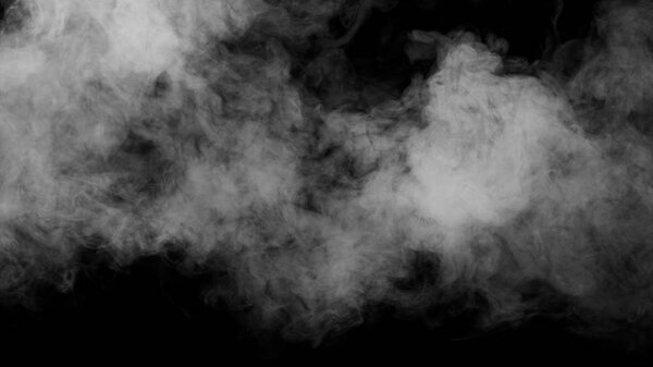 White Smoke on Black Background