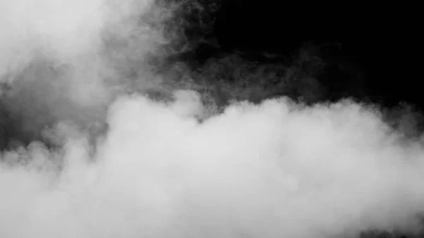 Humo blanco sobre fondo negro — Foto de Stock