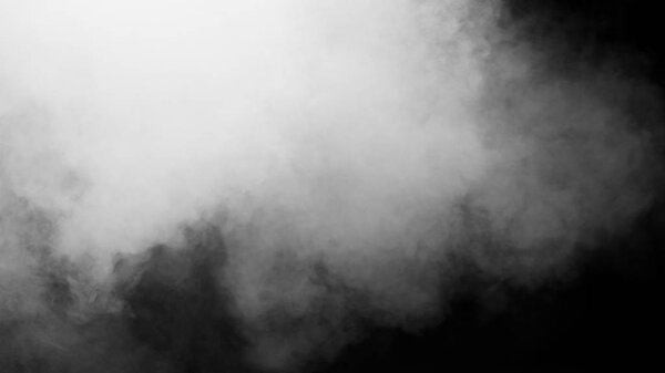 White Smoke on Black Background
