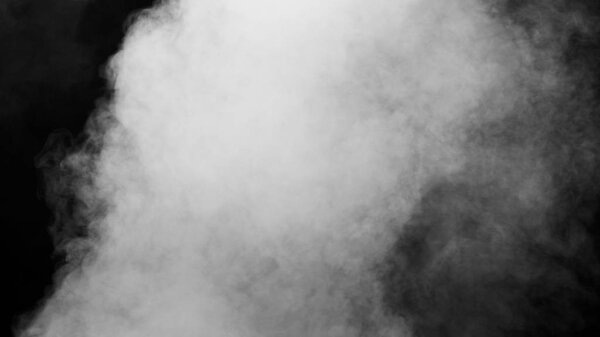 White Smoke on Black Background