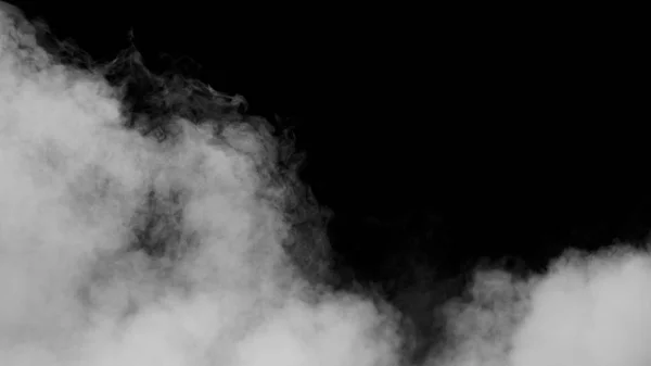 Humo blanco sobre fondo negro —  Fotos de Stock