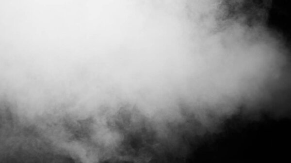 White Smoke on Black Background