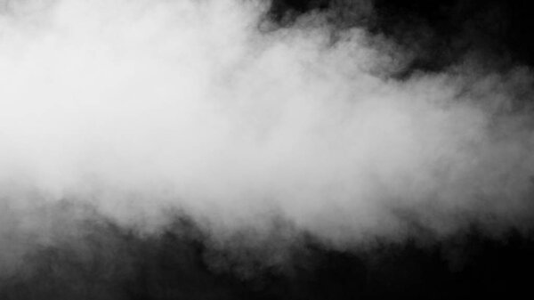 White Smoke on Black Background