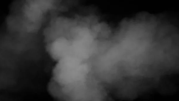 Humo blanco sobre fondo negro — Foto de Stock