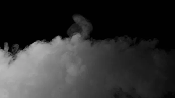 White Smoke on Black Background — Stock Photo, Image