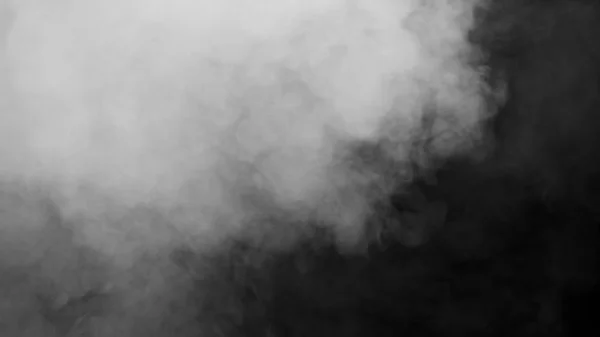 Humo blanco sobre fondo negro — Foto de Stock