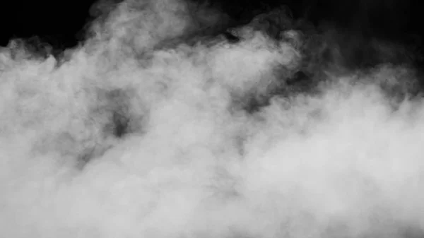 Humo blanco sobre fondo negro — Foto de Stock