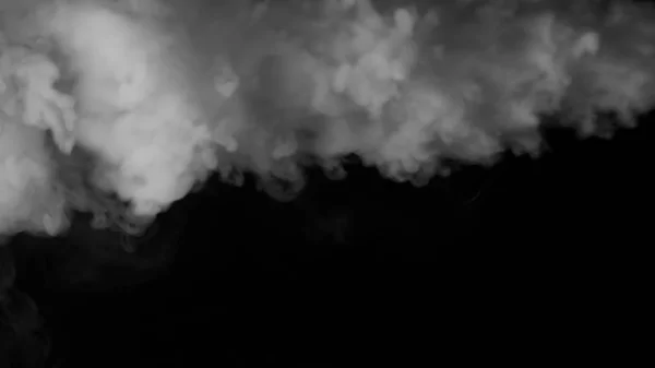 Білий дим на чорному фоні — стокове фото