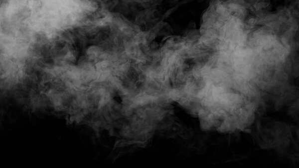 White Smoke on Black Background