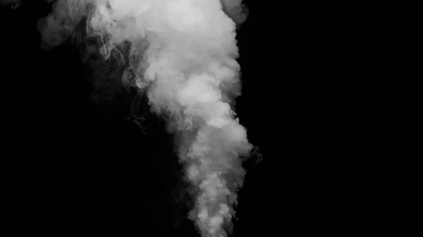 Fumo branco no fundo preto — Fotografia de Stock