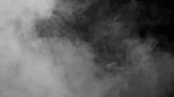 Humo blanco sobre fondo negro — Foto de Stock