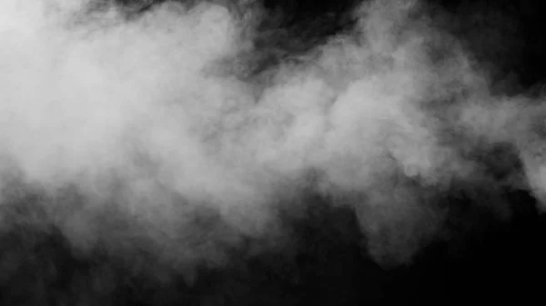 White Smoke on Black Background — Stock Photo, Image