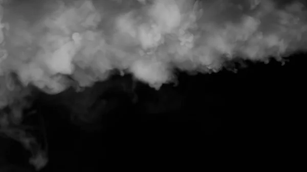Vit rök på svart bakgrund — Stockfoto