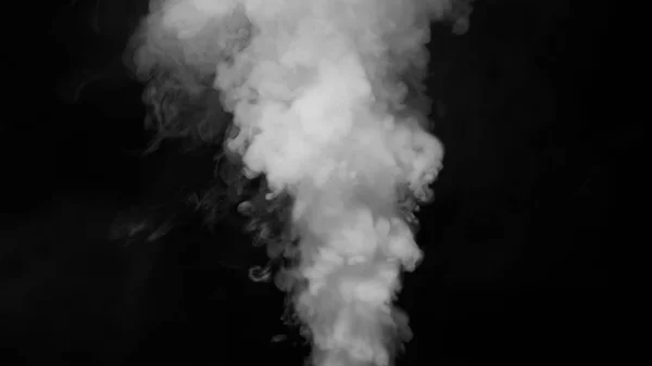 White Smoke on Black Background — Stock Photo, Image