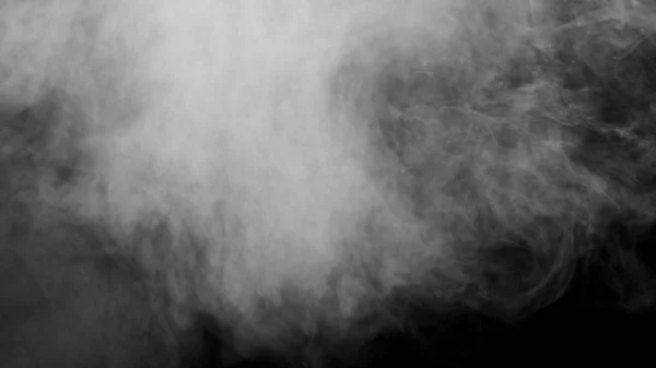 Weißer Rauch auf schwarzem Hintergrund — Stockfoto