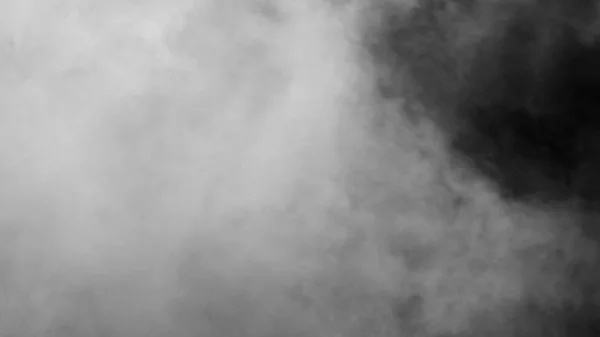 Humo blanco sobre fondo negro — Foto de Stock