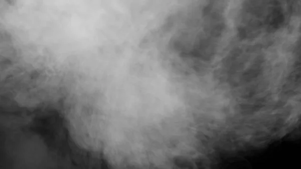 Humo blanco sobre fondo negro — Foto de Stock