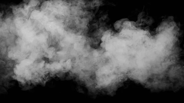 Λευκός καπνός σε μαύρο φόντο — Φωτογραφία Αρχείου