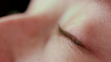 Yakın çekim güzel mavi göz