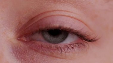 Yakın çekim güzel mavi göz