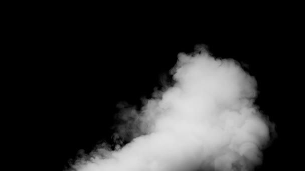 Weißer Rauch auf schwarzem Hintergrund — Stockvideo