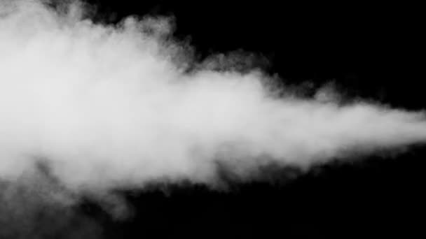 White Smoke on Black Background — Stock Video