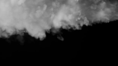 Siyah arkaplanda beyaz duman