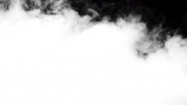 Fumo branco no fundo preto — Vídeo de Stock