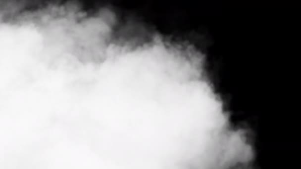 Fumo bianco su sfondo nero — Video Stock