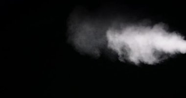 Beyaz Duman Trail Siyah Arka Plan Izole