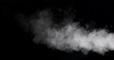 Beyaz Duman Trail Siyah Arka Plan Izole