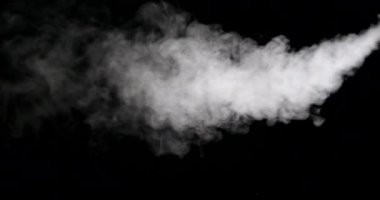Beyaz Duman Trail Siyah Arka Plan Izole
