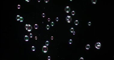 siyah arka plan üzerine izole çorba kabarcıklar.