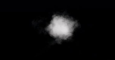 Beyaz Duman Trail Siyah Arka Plan Izole