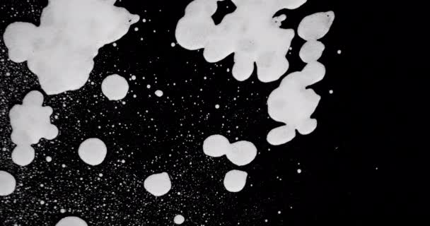 Пена пузыри черный фон — стоковое видео