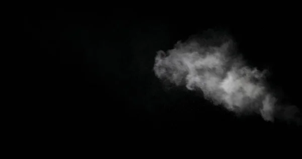 White Smoke Trail Isolated on Black Background — Stock Photo, Image