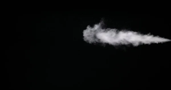 stock image White Smoke Trail Isolated on Black Background