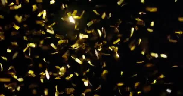 Confetti Isolated on Black Background — Stock Video