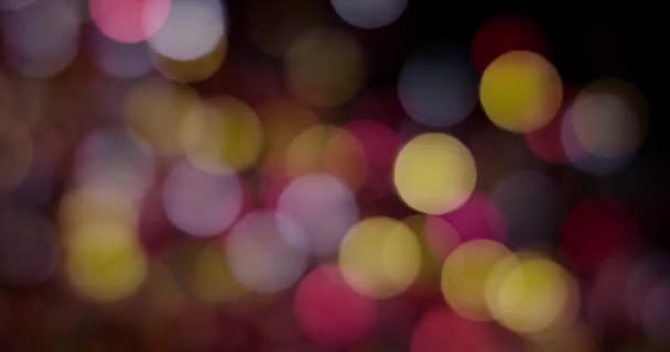 Glitter Bokeh Siyah Arka Plan izole — Stok video